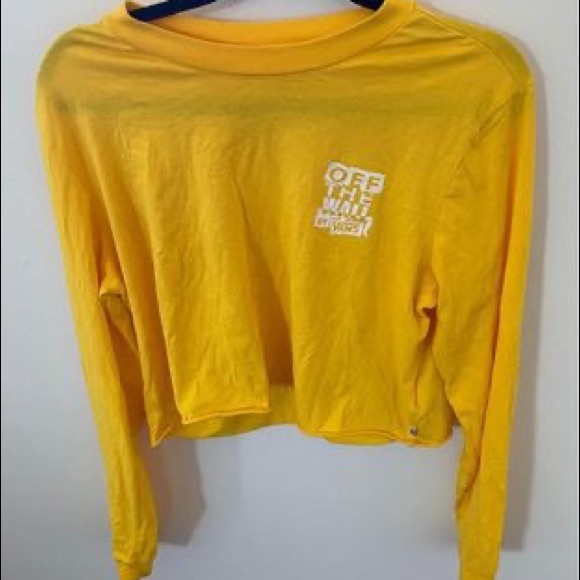 Off the wall yellow cropped long sleeve - Picture 2 of 2